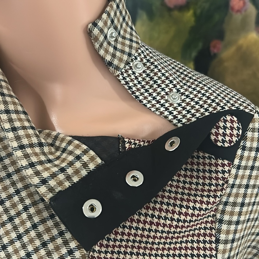 ** LAST DAY 6/18..Donating ** Zara houndstooth patchwork mini dress - Picture 9 of 12